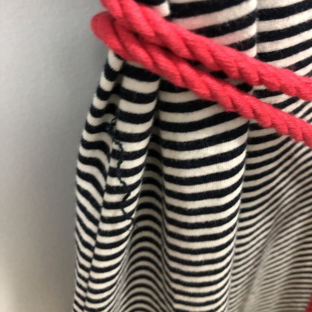 Blue, white & pink striped Land's End Dress XL(18) - Picture 6 of 6